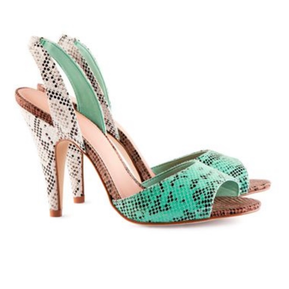 H&M Slingback Snake Skin Heels 🐍